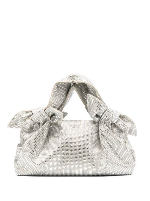 Light beige/silver-tone rhinestone bag GIUSEPPE DI MORABITO | 02PSBG009FC0210921CR